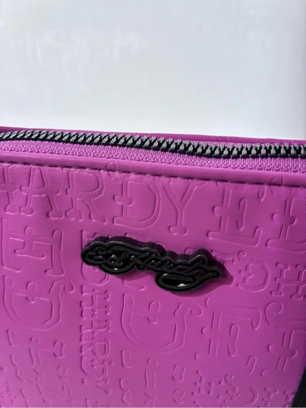 Ed Hardy Pink Graphic Shoulder Bag Y2K Style